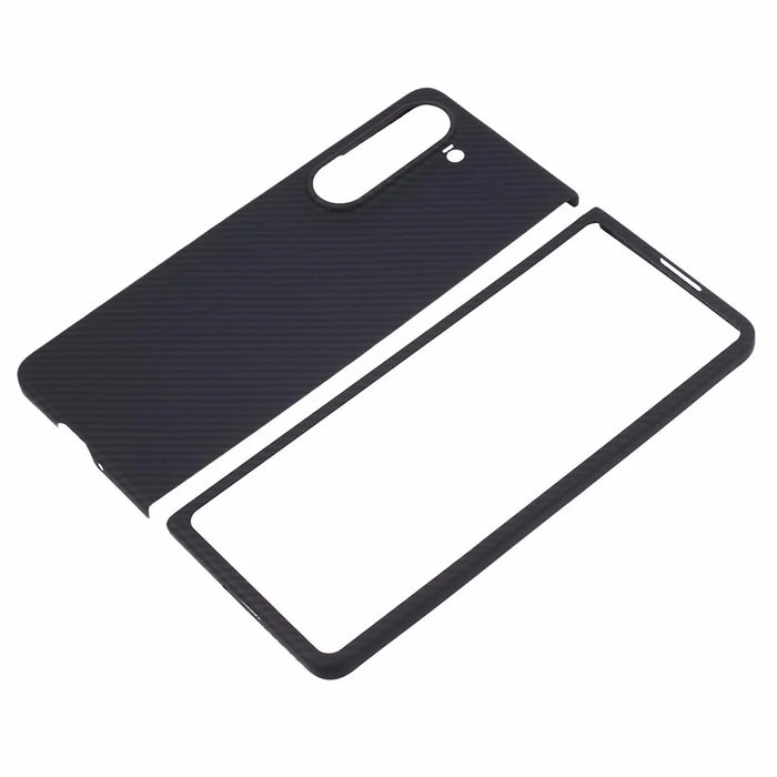 For Samsung Galaxy Z Fold6 5G Case 600D Fine Texture Aramid Fiber Phone Cover - Black - 5
