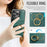 MAGKING K1 Series For iPhone 16 Pro Max Magnetic Case PC+TPU+PU Phone Cover with Card Holder Kickstand - Green - 4