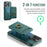 MAGKING K1 Series For iPhone 16 Pro Max Magnetic Case PC+TPU+PU Phone Cover with Card Holder Kickstand - Green - 7