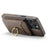 MAGKING K1 Series For iPhone 15 Pro Magnetic Case PC+TPU+PU Phone Cover with Card Holder Kickstand - Coffee - 3