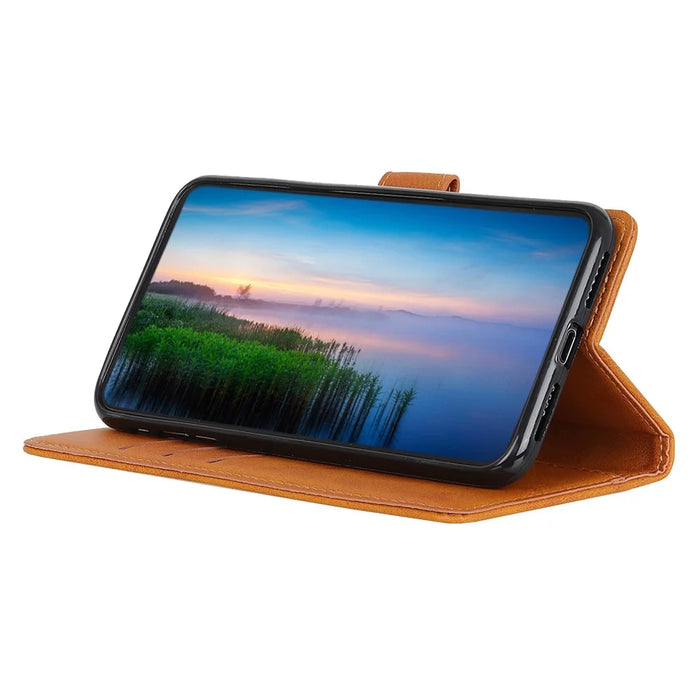 For OnePlus Nord 4 Stand Wallet Case Cowhide Texture Leather Phone Cover - Brown - 2