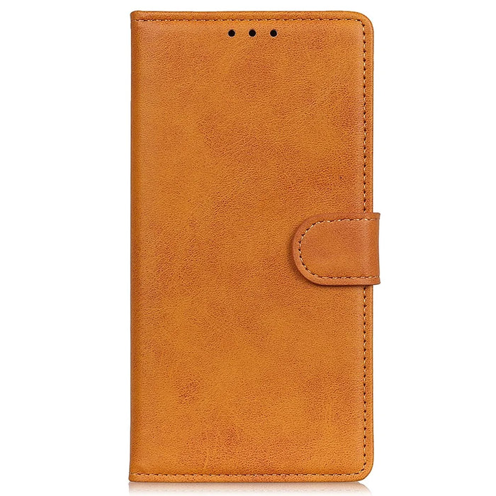 For OnePlus Nord 4 Stand Wallet Case Cowhide Texture Leather Phone Cover - Brown - 6