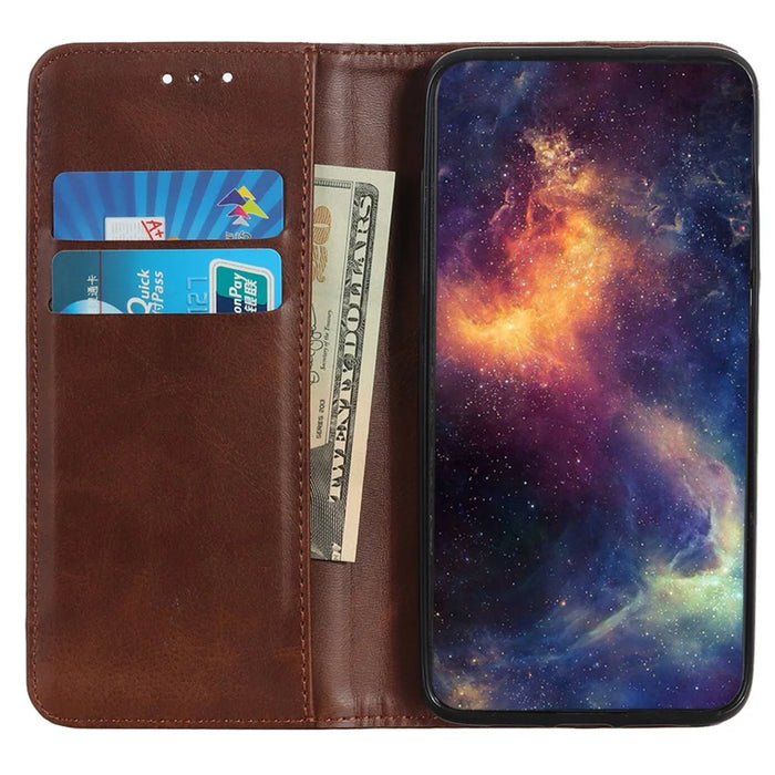 For OnePlus Nord 4 Case Split Leather Flip Wallet Phone Cover - Coffee - 2