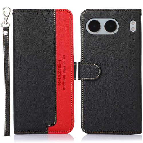 KHAZNEH For OnePlus Nord 4 Case RFID Blocking Wallet PU Leather Phone Cover - Black - 1