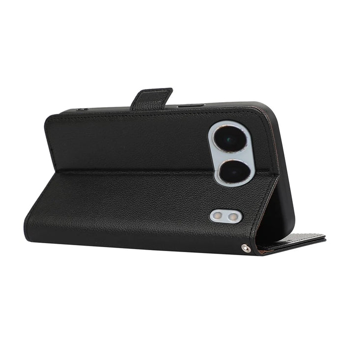 ABEEL For OnePlus Nord 4 Case Litchi Texture Leather RFID Blocking Phone Cover - Black - 3