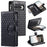 Style 012 for Google Pixel 9 Pro XL Case Zipper Wallet PU Leather Rhombus Grid Phone Cover - Black - 1