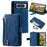 For Google Pixel 9 Pro XL Case PU Leather Phone Cover with Zipper Wallet 9 Card Slots - Blue - 1