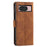 For Google Pixel 9 / 9 Pro Leather Case Splicing Stitching Wallet Stand Phone Cover with Strap - Brown - 5