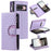 Style 012 for Google Pixel 9 / 9 Pro Case Zipper Wallet PU Leather Rhombus Grid Phone Cover - Purple - 1