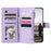 Style 012 for Google Pixel 9 / 9 Pro Case Zipper Wallet PU Leather Rhombus Grid Phone Cover - Purple - 2