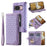 Style 005 For Google Pixel 9 / 9 Pro Wallet Case Rhombus PU Leather Zipper Phone Cover - Purple - 1