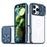 For iPhone 16 Pro Clear Phone Case Compatible with MagSafe PC Cover with Camera Lens Slider - Navy Blue - 1