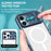 For iPhone 16 Pro Clear Phone Case Compatible with MagSafe PC Cover with Camera Lens Slider - Navy Blue - 3