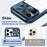 For iPhone 16 Pro Max Clear Phone Case Compatible with MagSafe PC Cover with Camera Lens Slider - Navy Blue - 4