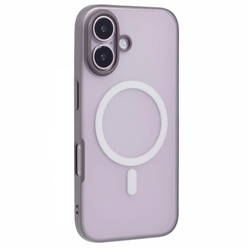 X-LEVEL For iPhone 16 Magnetic Case PC+TPU Matte Anti-Drop Cell Phone Cover - Grey - 1