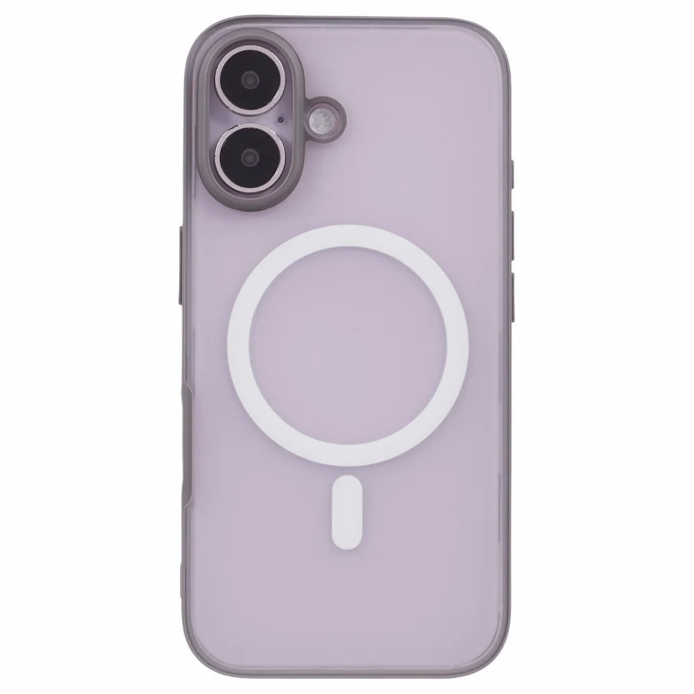 X-LEVEL For iPhone 16 Magnetic Case PC+TPU Matte Anti-Drop Cell Phone Cover - Grey - 3
