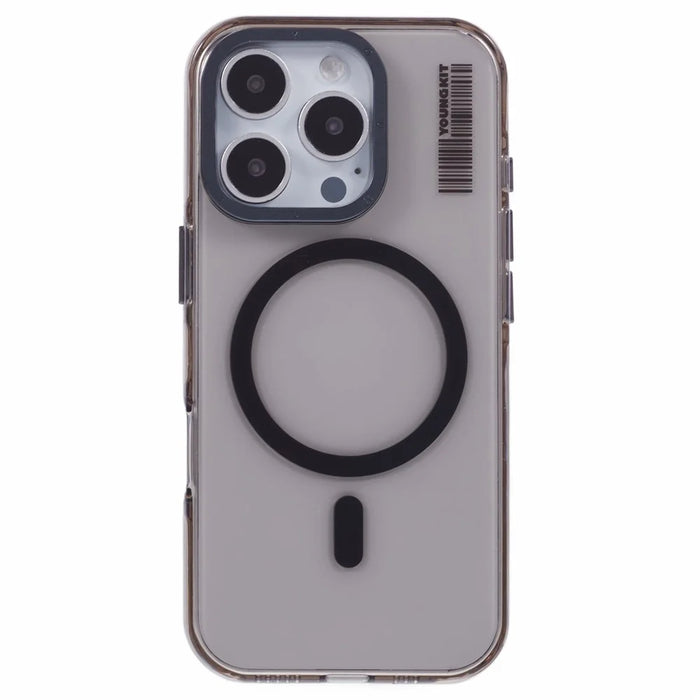 YOUNGKIT For iPhone 16 Pro Max Case Compatible with MagSafe Clear PC Phone Cover - Transparent Black - 3