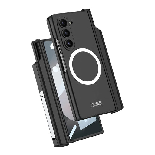 GKK For Samsung Galaxy Z Fold6 5G Magnetic Case Kickstand PC Phone Cover - Black - 2