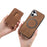For iPhone 16 Case Compatible with MagSafe Leather Back Cover with Detachable Card Holder - Brown - 6