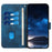 For Samsung Galaxy S24 FE Leather Wallet Case Butterfly Flower Imprinted Phone Cover with Strap - Sapphire - 2