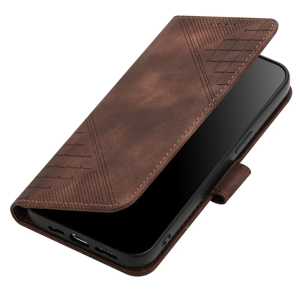 For Sony Xperia 1 VI Leather Wallet Case Butterfly Flower Imprinted Phone Cover with Strap - Brown - 4