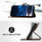 For iPhone 16 Pro Leather Wallet Case Butterfly Flower Imprinted Phone Cover with Strap - Brown - 5