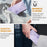 For iPhone 15 Pro Leather Wallet Case Butterfly Flower Imprinted Phone Cover with Strap - Light Purple - 6