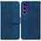 For Samsung Galaxy A16 5G / A16 4G Case Geometry Pattern Leather Wallet Phone Cover - Blue - 1