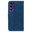For Samsung Galaxy A16 5G / A16 4G Case Geometry Pattern Leather Wallet Phone Cover - Blue - 7