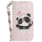 For Samsung Galaxy A16 5G / A16 4G Case Pattern Printing Leather Wallet Phone Cover - Love Heart Panda - 6
