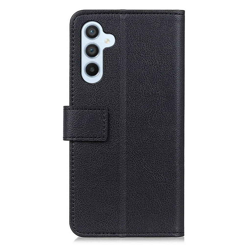 For Samsung Galaxy M35 5G Case PU Leather Stand Wallet Phone Cover - Black - 7