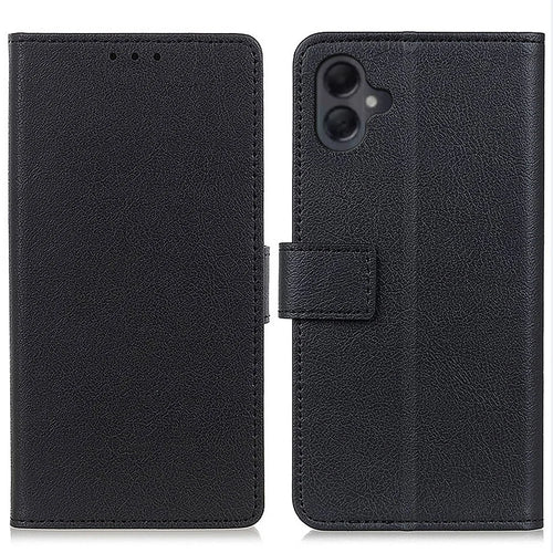 For Samsung Galaxy A06 4G Case PU Leather Stand Wallet Phone Cover - Black - 1