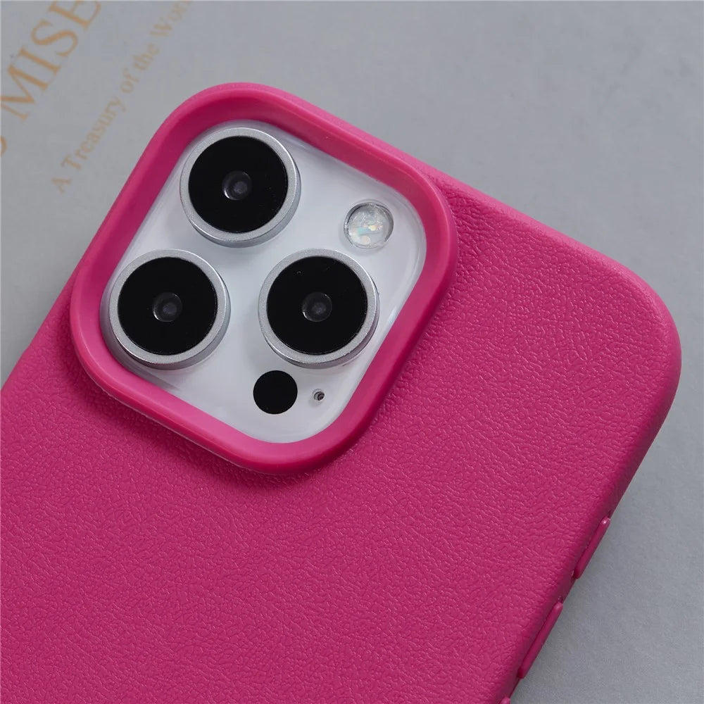 For iPhone 13 Pro Case Litchi Texture TPU Shockproof Phone Cover - Rose - 5