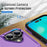 For iPhone 16 Case Military Grade Ring Kickstand PC+TPU Phone Cover - Purple+Black - 7