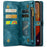 For iPhone 16 Pro Phone Cases CASEME 008 Leather Cover with Detachable Wallet and Strap - Blue - 2