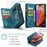 For iPhone 16 Pro Phone Cases CASEME 008 Leather Cover with Detachable Wallet and Strap - Blue - 5