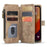 For iPhone 16 Pro Phone Cases with Strap CASEME C30 Zipper Multiple Card Holder PU Leather Cover - Brown - 2