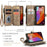 For iPhone 16 Pro Phone Cases with Strap CASEME C30 Zipper Multiple Card Holder PU Leather Cover - Brown - 5