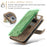 For iPhone 16 Pro Phone Cases with Strap CASEME C30 Zipper Multiple Card Holder PU Leather Cover - Brown - 6
