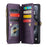 For iPhone 16 Pro Max Leather Case CASEME C36 Zipper Multiple Card Slots Phone Cover with Straps - Purple - 2