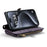 For iPhone 16 Pro Leather Case CASEME C36 Zipper Multiple Card Slots Phone Cover with Straps - Purple - 3