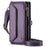 For iPhone 16 Pro Leather Case CASEME C36 Zipper Multiple Card Slots Phone Cover with Straps - Purple - 4