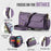For iPhone 16 Pro Leather Case CASEME C36 Zipper Multiple Card Slots Phone Cover with Straps - Purple - 7