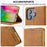 LC.IMEEKE For iPhone 16 Pro Max Case Calf Texture PU Leather Stand Wallet Phone Cover - Yellow - 7