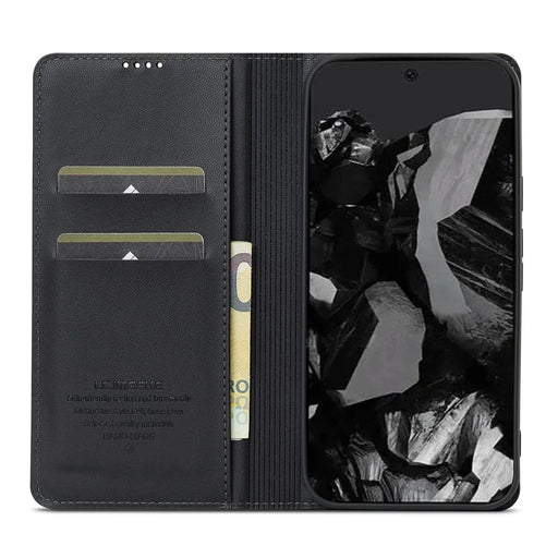 LC.IMEEKE L1 Series for Google Pixel 9 Pro XL Case PU Leather Wallet Stand Protective Phone Cover - Black - 2