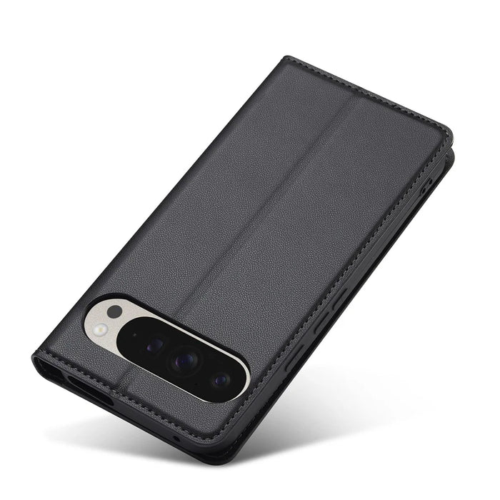 LC.IMEEKE L1 Series for Google Pixel 9 Pro XL Case PU Leather Wallet Stand Protective Phone Cover - Black - 4