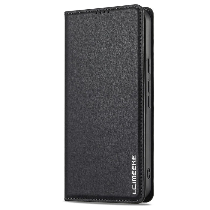 LC.IMEEKE L1 Series for Google Pixel 9 Pro XL Case PU Leather Wallet Stand Protective Phone Cover - Black - 6