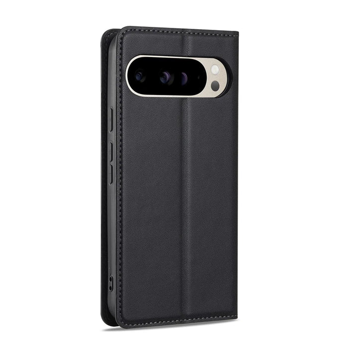 LC.IMEEKE L1 Series for Google Pixel 9 Pro XL Case PU Leather Wallet Stand Protective Phone Cover - Black - 7