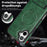 For iPhone 16 Case Compatible with MagSafe with Folded Kickstand PC Silicone Leather Phone Back Cover  - Blackish Green - 4