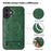 For iPhone 16 Case Compatible with MagSafe with Folded Kickstand PC Silicone Leather Phone Back Cover  - Blackish Green - 7